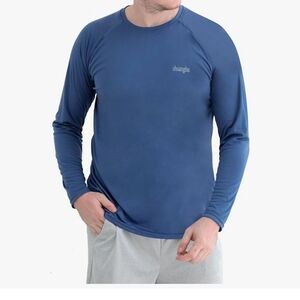 Mens Blue Dri-fit long sleeve shirt